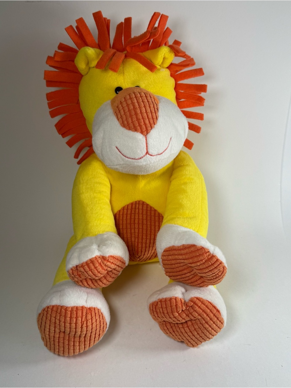 Animal Adventure Plush Lion Yellow Orange 12" 2014 EUC Stuffed Animal Toy